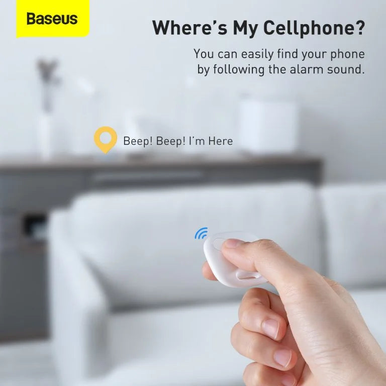 جهاز تتبع ذكي Baseus T2 Pro - Baseus T2 Pro Smart Tracker White
