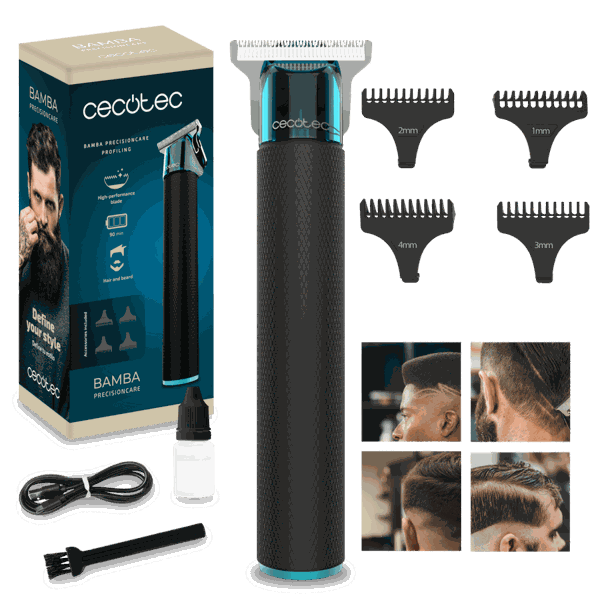 ماكينة تشذيب اللحية والشعر Cecotec PrecisionCare بمحرك بدون فرش وشحن USB | Cecotec PrecisionCare Hair & Beard Trimmer Brushless Motor 90 Min USB Charge