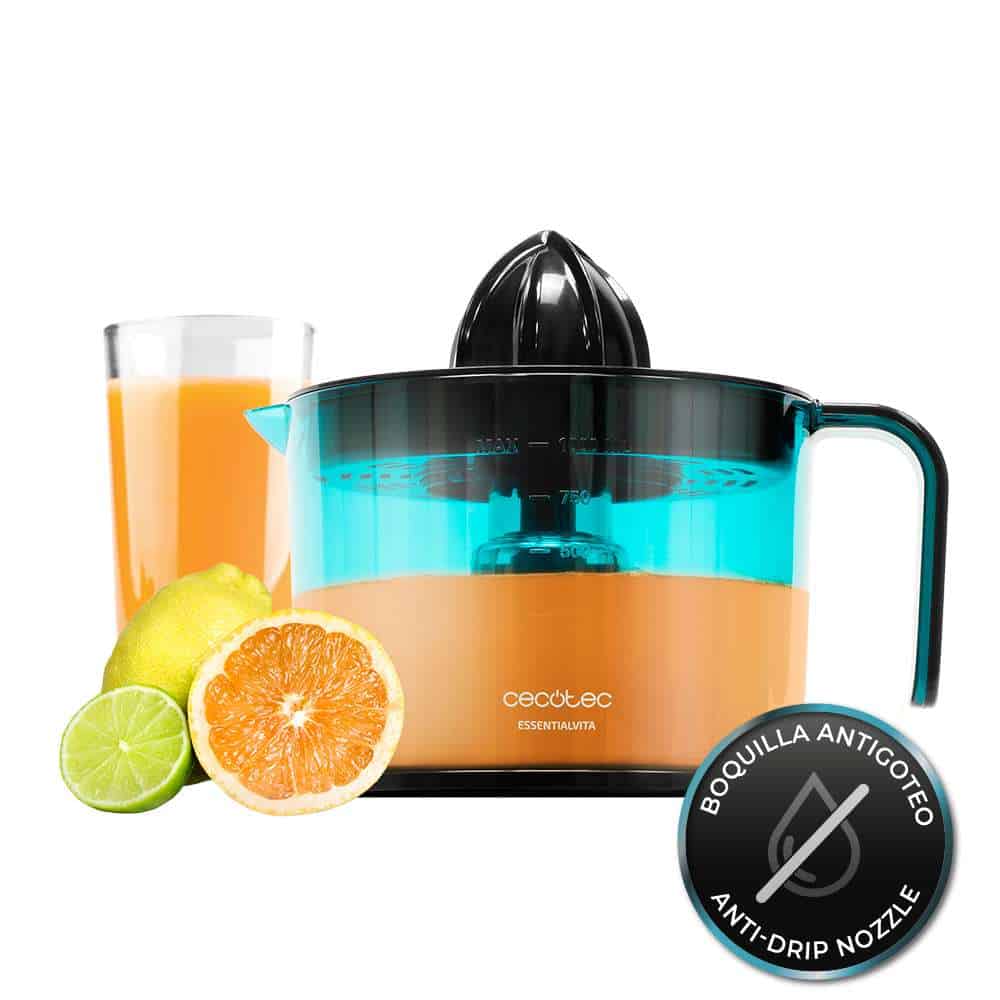 عصارة حمضيات كهربائية سيكوتيك EssentialVita Adjust Black 40 واط مع فلتر لب قابل للتعديل ومخروطين للعصر | Cecotec EssentialVita Adjust Black Electric Citrus Juicer 40W with Adjustable Pulp Filter & Dual Cones
