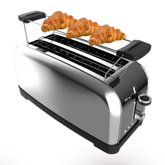 محمصة خبز Cecotec Toastin’ Time 1500 Inox 4 شرائح ستانلس ستيل بقوة 1500 واط | Cecotec Toastin’ Time 1500 Inox 4-Slice Toaster 1500W Stainless Steel
