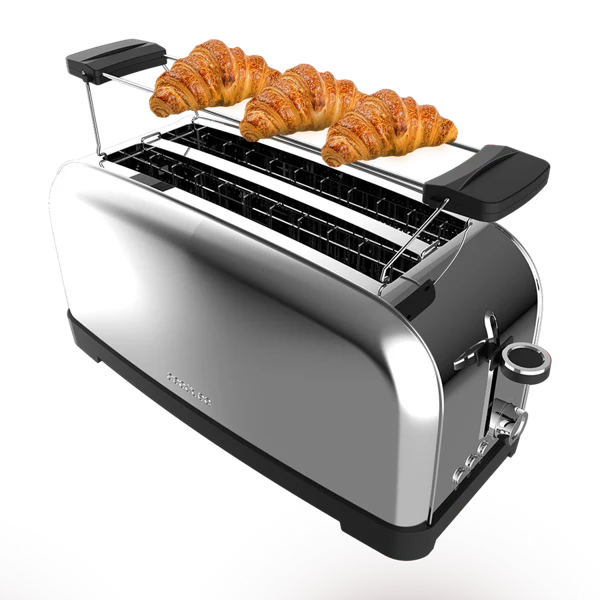 محمصة خبز Cecotec Toastin’ Time 1500 Inox 4 شرائح ستانلس ستيل بقوة 1500 واط | Cecotec Toastin’ Time 1500 Inox 4-Slice Toaster 1500W Stainless Steel