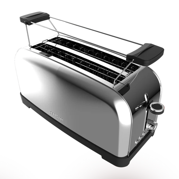 محمصة خبز Cecotec Toastin’ Time 1500 Inox 4 شرائح ستانلس ستيل بقوة 1500 واط | Cecotec Toastin’ Time 1500 Inox 4-Slice Toaster 1500W Stainless Steel