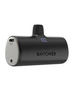 باور بانك راف باور PB1221 نانو بمنفذ تايب سي بسعة 5000 مللي أمبير وبقدرة شحن 20 واط | RAVPower RP-PB1221 5000mAh Nano Power Bank 20W USB-C Fast Charging