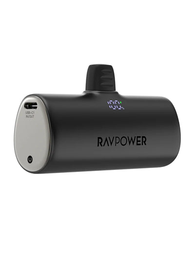 باور بانك راف باور PB1221 نانو بمنفذ تايب سي بسعة 5000 مللي أمبير وبقدرة شحن 20 واط | RAVPower RP-PB1221 5000mAh Nano Power Bank 20W USB-C Fast Charging