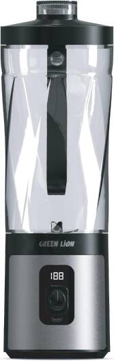 Green Lion ProJet Blender 120W 600mL | 3×1500mAh | 6 Blades | LED | Self-Cleaning – Black | خلاط جرين لايون بروجيت 120 وات 600مل 6 شفرات شاشة LED أسود