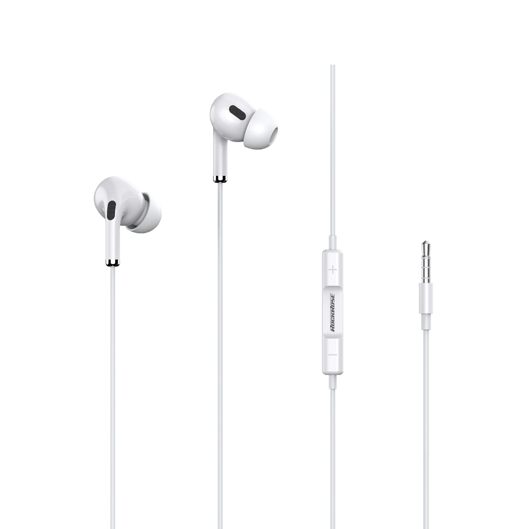 سماعات روك روز Solo MC Neo السلكية بمنفذ 3.5 ملم | RockRose RRWE16 Solo MC Neo Wired Earphones With 3.5 Mm Headphone Jack