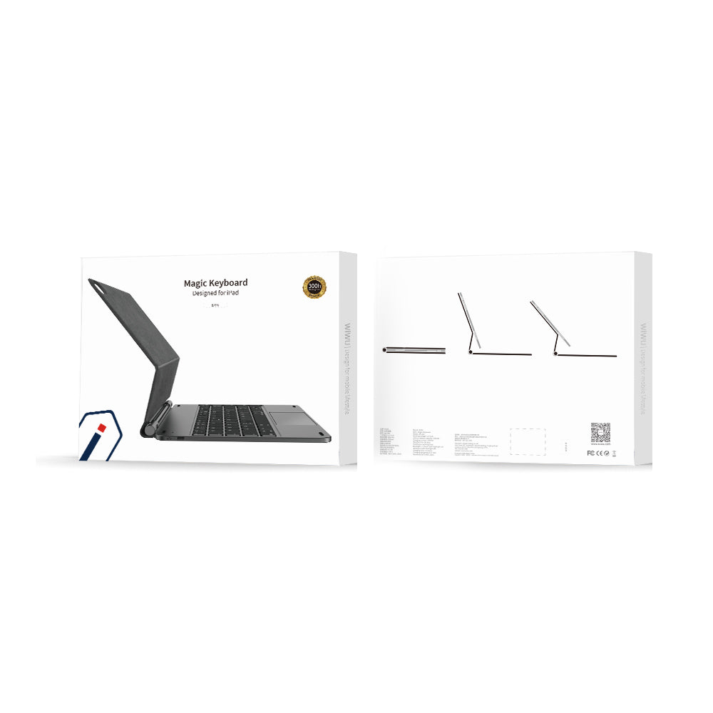 Klavyeya Sihirbaz a WiWU MK-001 ji bo iPad-a 12.9-inch - Reş