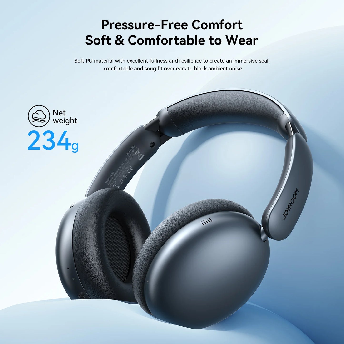 سماعة جويرووم JR-JH1 اللاسلكية بعزل الضوضاء, تشغيل حتى 120 ساعة | JOYROOM JR-JH1 Wireless ANC Headphones, Up To 120H Playtime.