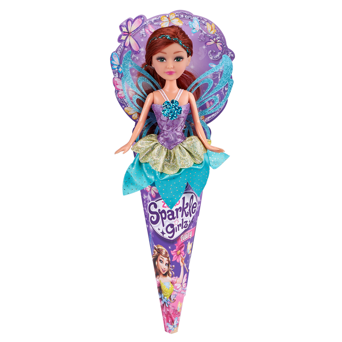 زورو سباركل غيرلز دمية الجنية داخل مخروط | ZURU Sparkle Girlz Fairy Cone Doll 10006
