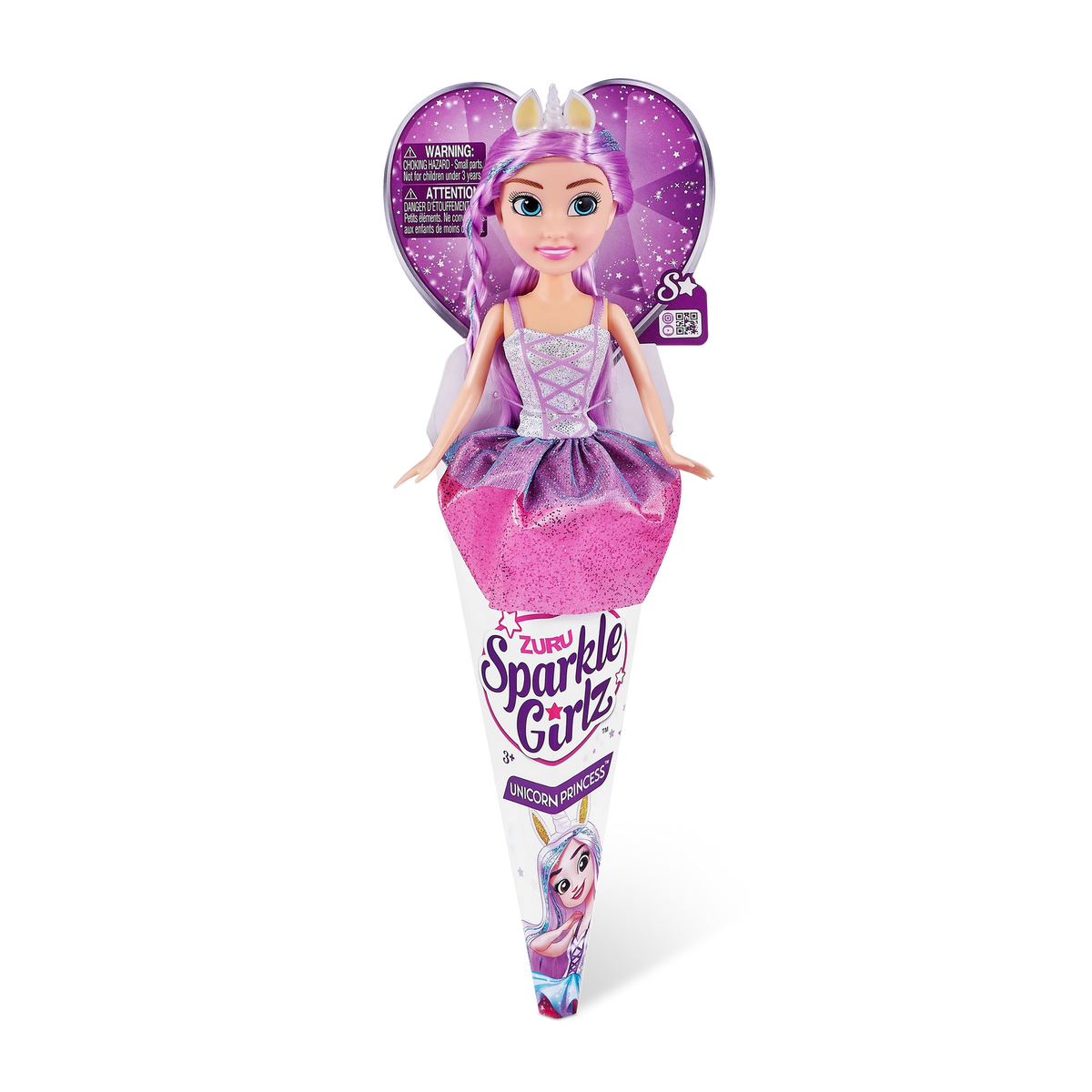 زورو سباركل غيرلز أميرة وحيد القرن داخل مخروط | ZURU Sparkle Girlz Unicorn Princess Cone Doll 10092