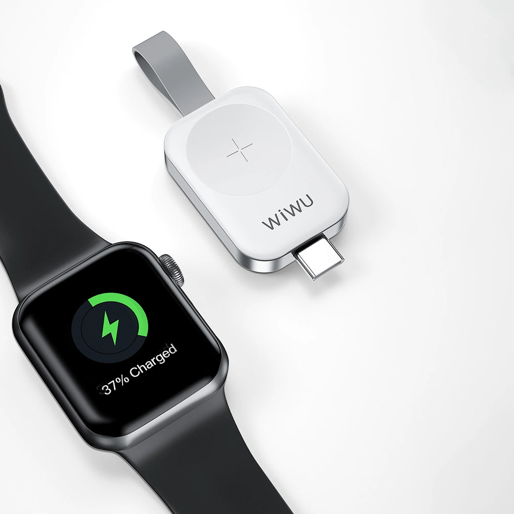 شاحن ويوو M16 برو مغناطيسي محمول لساعة ابل - ابيض | WiWU M16 Pro Portable Magnetic Wireless Watch Charger – White