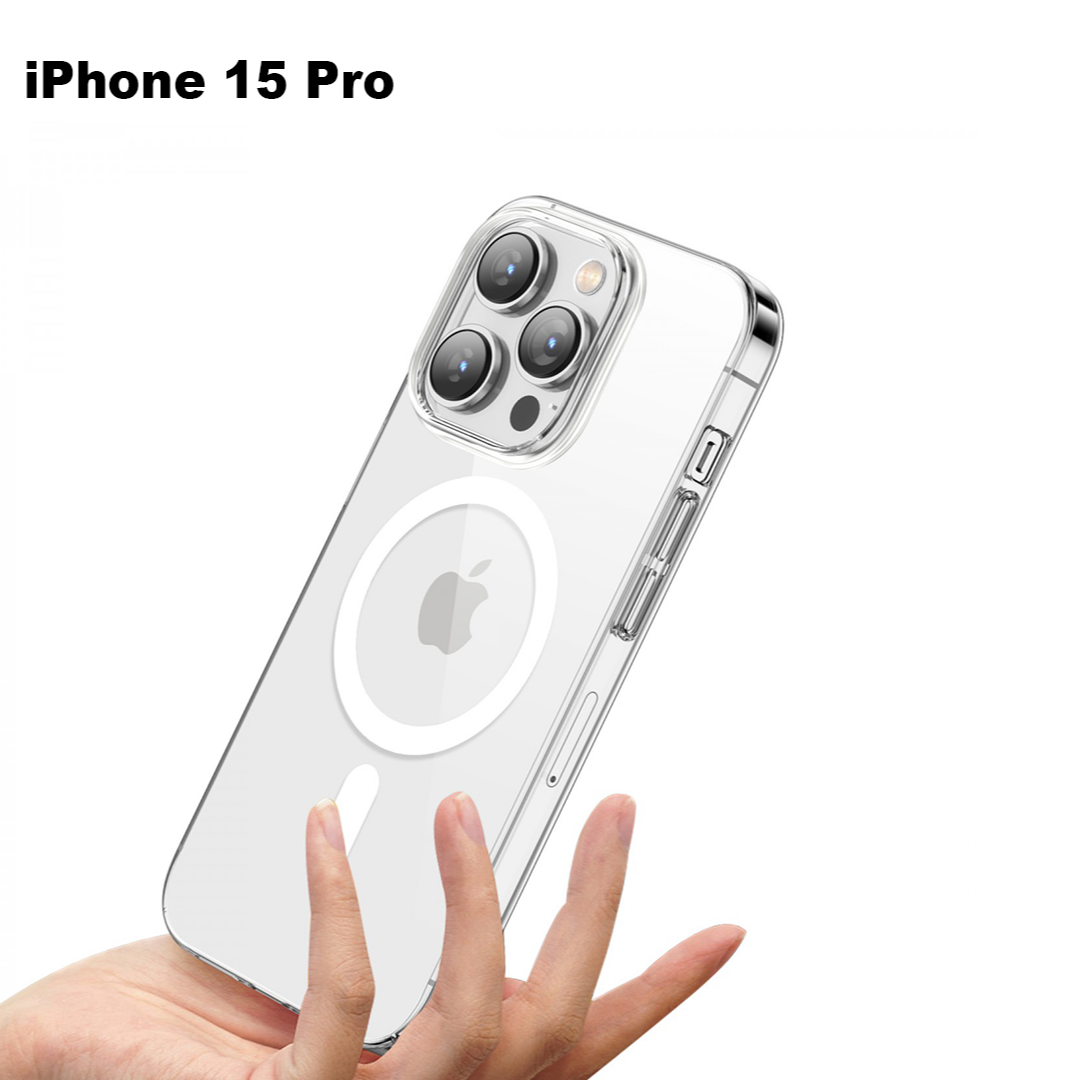 كفر جرين لايون ديلجادو ماج سيف لهاتف ايفون 15 برو - شفاف | Green Lion Magsafe Delgado iPhone15 Pro - Clear