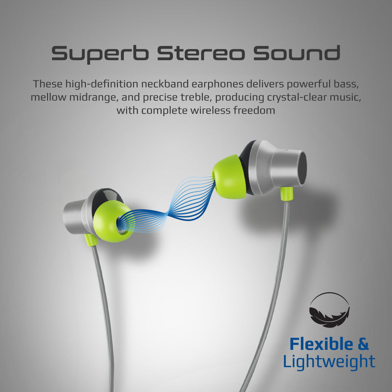 Promate Velcon ANC Neckband Earphones 220mAh Grey-Angle