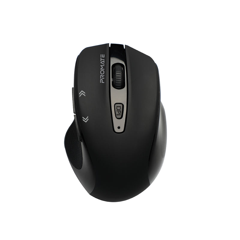 Promate Cursor Black ergonomic wireless optical mouse - main view