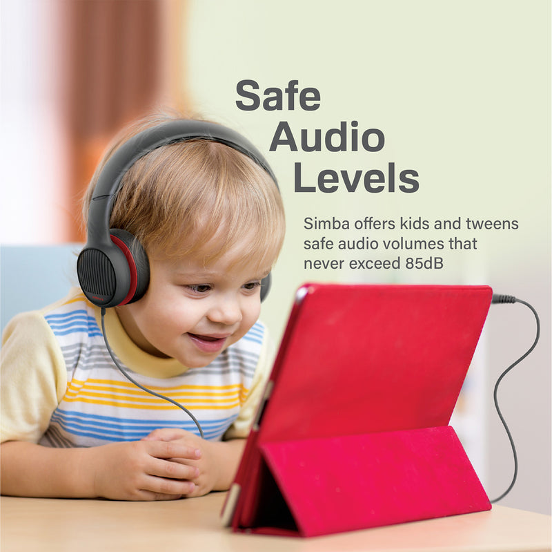 Promate Simba SafeAudio Wired Kids Headset 40mm Onyx-Angle