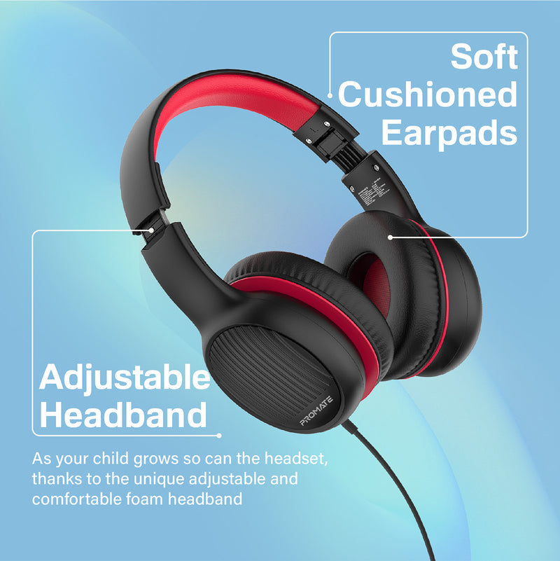 Promate Simba SafeAudio Wired Kids Headset 40mm Onyx-Lifestyle