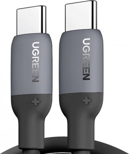 UGREEN USB-C to USB-C Silicone Fast Charging Cable Black 1M | كيبل يوجرين USB-C سيليكون شحن سريع أسود 1 متر