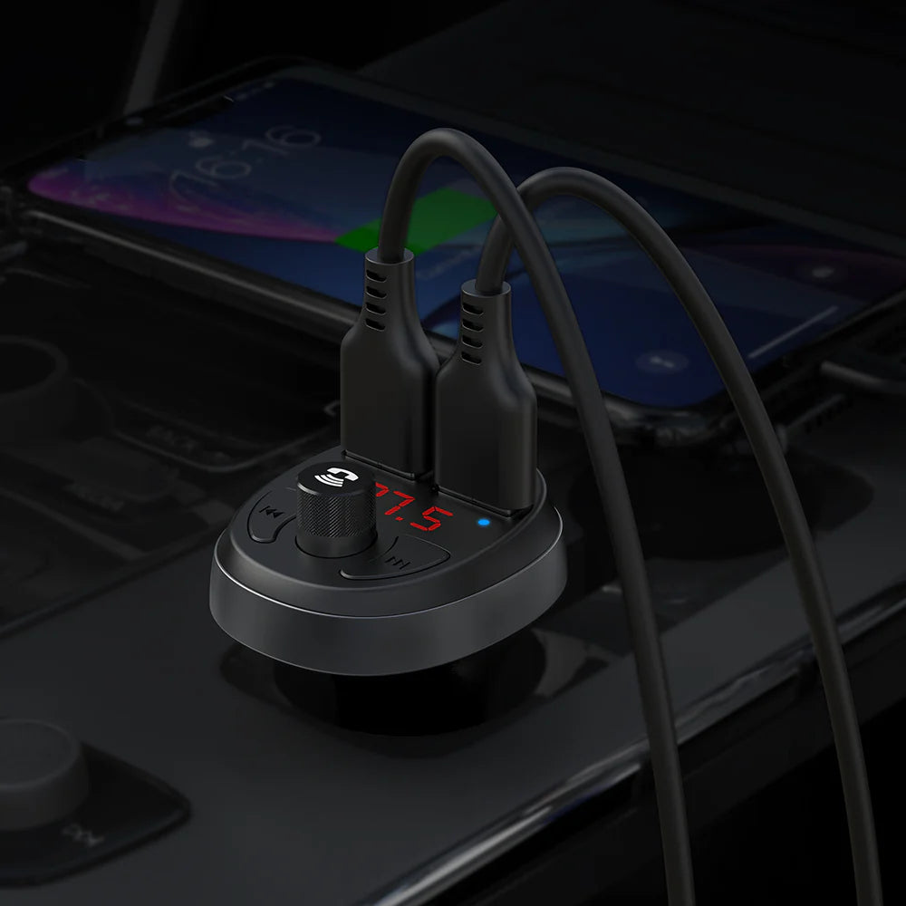 Şarjêra Otomobîlê ya Mcdodo Bluetooth 5.1 FM Dual USB