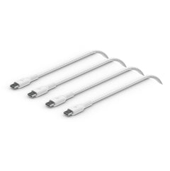 كيبل بيلكن BoostCharge تايب سي الى تايب سي بقدرة شحن 60 واط وبطول 1 متر - عدد 2 | Belkin BoostCharge Braided USB-C to USB-C Cable 60W 1m 2 packs