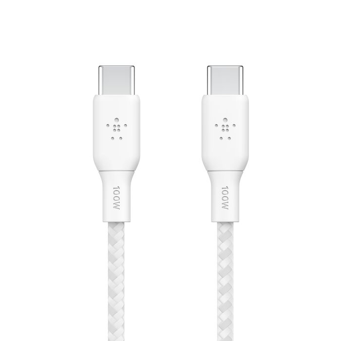 كيبل بيلكن BoostCharge تايب سي الى تايب سي بقدرة شحن 100 واط وطول 2 متر | Belkin BoostCharge USB-C to USB-C Cable 100W 2m
