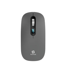 Master Wireless Mouse 1600 DPI Battery Display Black-Front