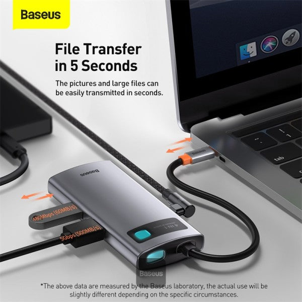 Baseus USB C Hub 4 in 1 Docking Station Adapter with 4K HDMI for MacBook Pro - محول بيسوس 4 في 1 مع HDMI 4K