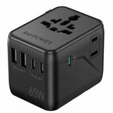 محول وشاحن سفر عالمي 7 في 1 بقدرة 70 واط من راف باور RP-PC1093 | RAVPower RP-PC1093 70W 7-in-1 Universal Travel Adapter