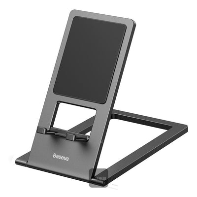 Baseus Foldable Metal Desktop Holder Grey - حامل مكتب بيسوس معدني قابل للطي رمادي