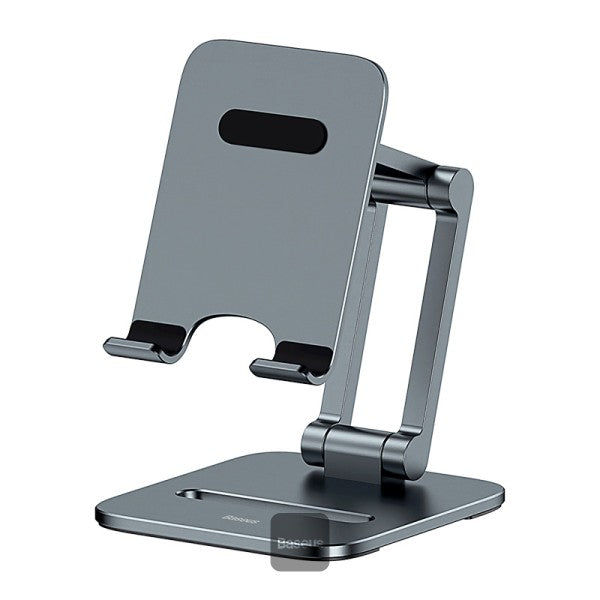 Baseus Foldable Metal Stand (Phone) Grey - حامل بيسوس معدني قابل للطي (للهاتف) رمادي