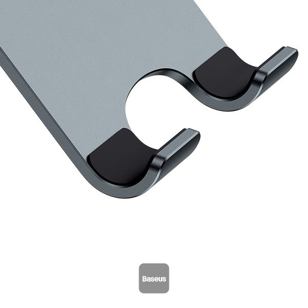 Baseus Foldable Metal Stand (Phone) Grey - حامل بيسوس معدني قابل للطي (للهاتف) رمادي