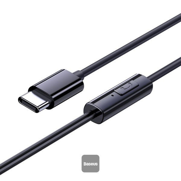 Baseus Encok CZ11 Wired Earphones Black - سماعات بيسوس السلكية