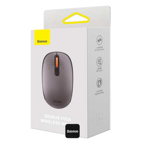ماوس باسيوس F01B لاسلكي ثلاثي الوضع رمادي - Baseus F01B Tri-Mode Wireless Mouse Gray