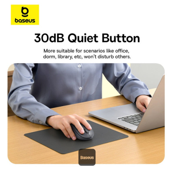 Baseus F02 Wireless Mouse (No Battery) Black - ماوس بيسوس F02 لاسلكي بدون بطارية أسود