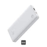 Baseus Airpow Lite Power Bank 10000mAh 15W White (With Cable USB→C 30cm White) | بيسوس باور بانك 10000 مللي أمبير 15 واط أبيض
