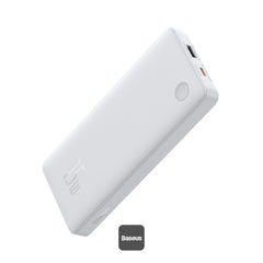 Baseus Airpow Lite Power Bank 10000mAh 15W White (With Cable USB→C 30cm White) | بيسوس باور بانك 10000 مللي أمبير 15 واط أبيض