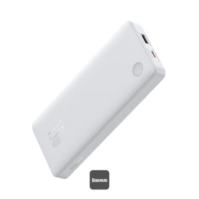 Baseus Airpow Lite Power Bank 10000mAh 15W White (With Cable USB→C 30cm White) | بيسوس باور بانك 10000 مللي أمبير 15 واط أبيض