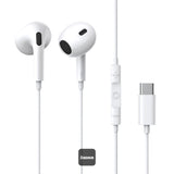 Baseus Encok CZ17 Wired Earphones White - سماعات بيسوس انكوك CZ17 سلكية بيضاء