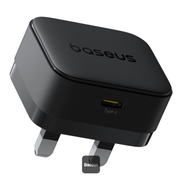 Baseus Palm Charger 1C 20W UK Black | شاحن بيسوس بالم 20 واط منفذ واحد UK أسود