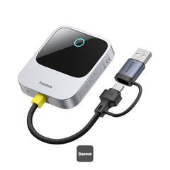 محول باسيوس SafeJourney كاربلاي لاسلكي رمادي - Baseus SafeJourney Wireless CarPlay Adapter Grey