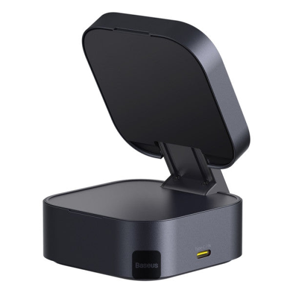 Baseus PicoGo 2-in-1 Magnetic Wireless Charger Qi2 67W Black with Cable Type-C 100W | شاحن بيسوس بيكو جو اللاسلكي المغناطيسي 2 في 1 كيو آي 2 بقوة 67 واط أسود مع كابل تايب سي 100 واط