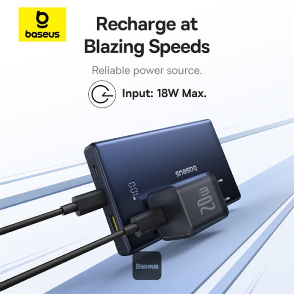 Baseus PicoGo Power Bank 10000mAh 20W Black - بيسوس بيكو جو باور بانك 10000 مللي أمبير 20 واط أسود