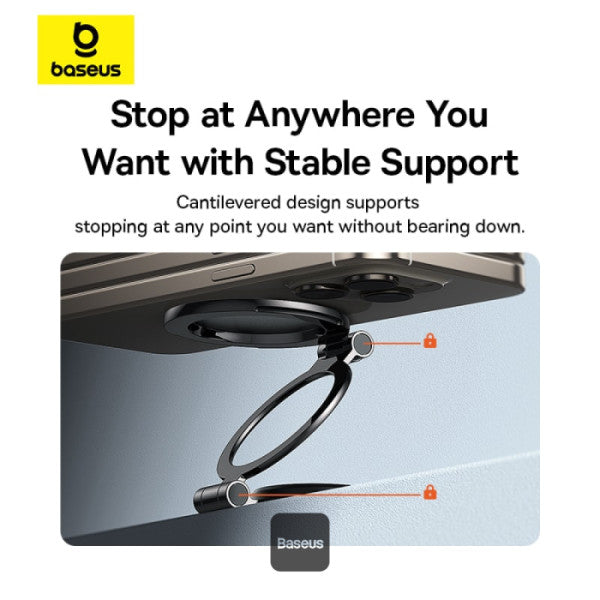 Baseus MagPro II Magnetic Car Mount Stick-on Black | حامل بيسوس ماج برو 2 مغناطيسي لاصق للسيارة أسود