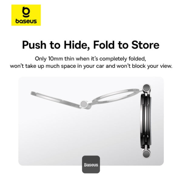 Baseus MagPro II Magnetic Car Mount Stick-on Black | حامل بيسوس ماج برو 2 مغناطيسي لاصق للسيارة أسود