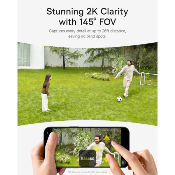 كاميرا مراقبة خارجية Baseus Security S1 Outdoor Camera 2K White