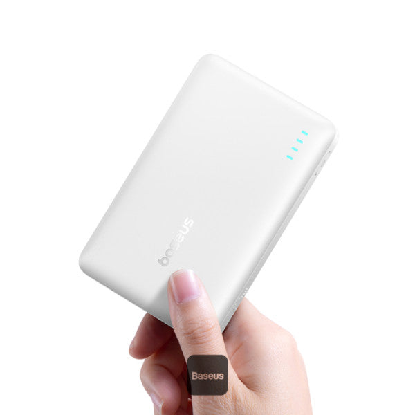Baseus EnerFill FP21 Power Bank 10000mAh 22.5W White (With Cable C→C 30cm 20V/3A) | بيسوس إنرفيل باور بانك 10000 مللي أمبير 22.5 واط أبيض