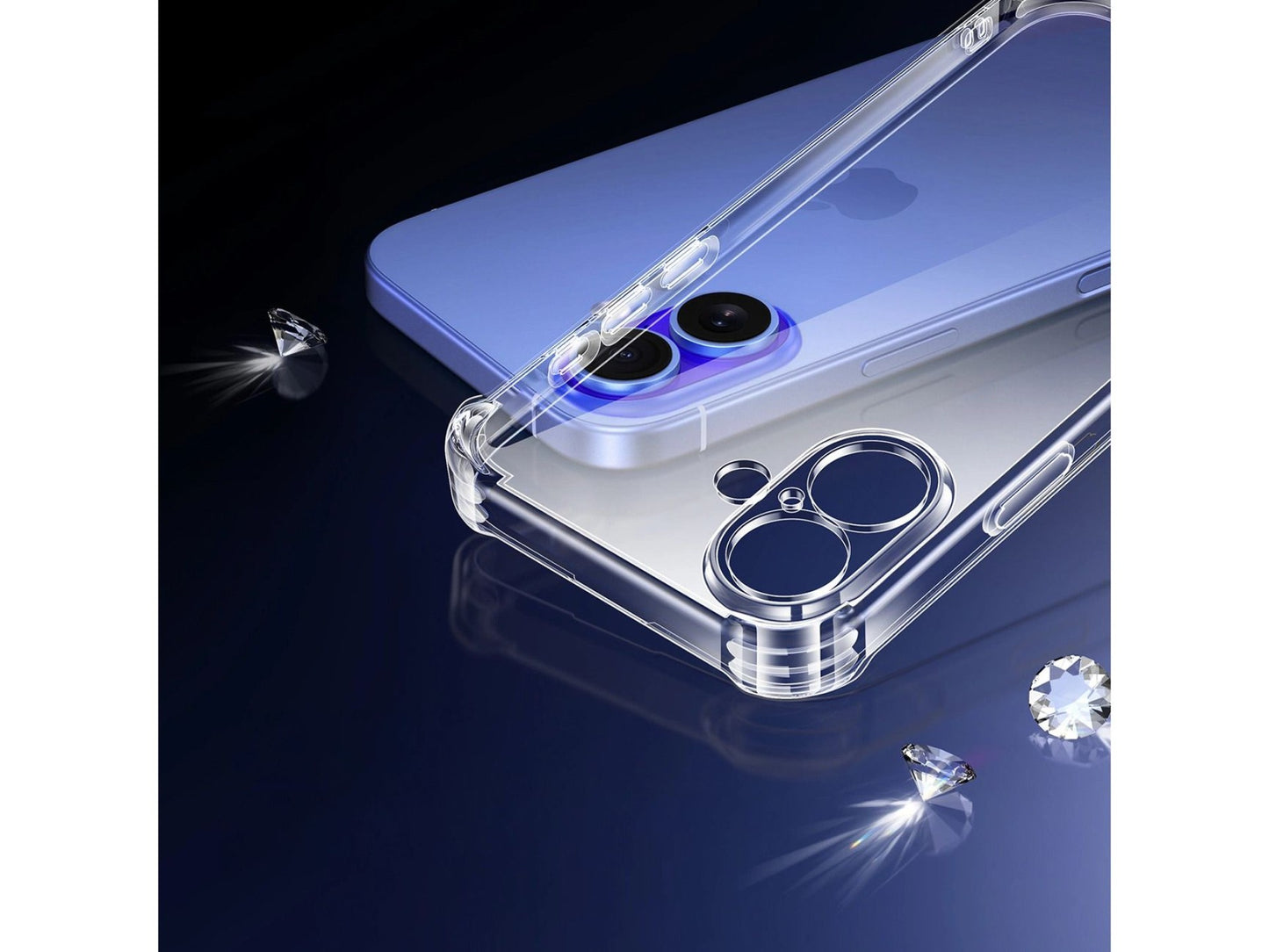 UGREEN Bright Cushion Protective Case for iPhone 16 (Clear) | حافظة حماية شفافة بوسادة مضيئة من يوجرين لآيفون 16