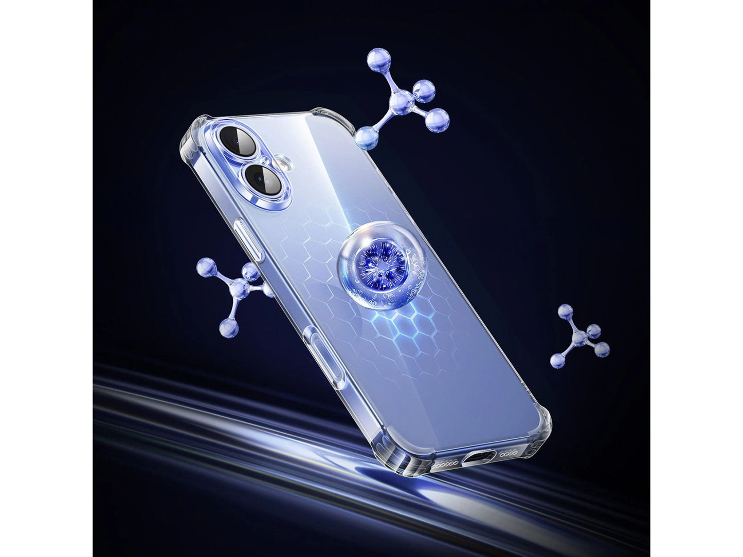 UGREEN Bright Cushion Protective Case for iPhone 16 (Clear) | حافظة حماية شفافة بوسادة مضيئة من يوجرين لآيفون 16
