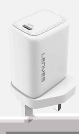 شاحن جداري Lenyes LCH032 بقدرة 30 واط منفذ تايب سي واحد شحن سريع تصميم صغير | Lenyes LCH032 30W Wall Charger Single USB-C Port Fast Charging Compact