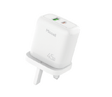 Miccell VQ-T12 45W GaN Wall Charger, UK Plug | شاحن جداري GaN بقدرة 45 واط بفيشة بريطانية