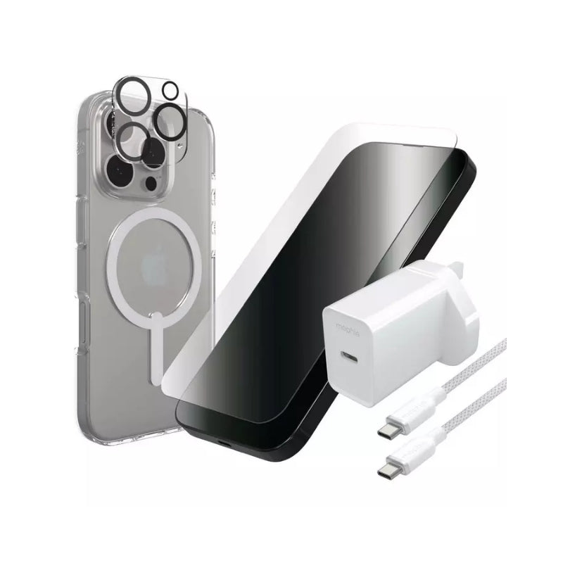 Zagg 5 in 1 Bundle For iPhone 16 Pro Max | حزمة زاج 5 في 1 لآيفون 16 برو ماكس